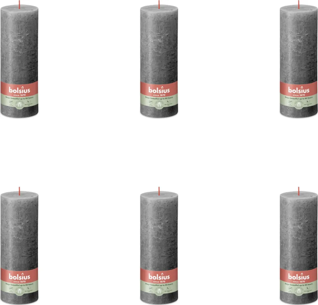 Candele Bolsius Rustiche 190/68 Grigio Tempesta - Atmosfera da Sogno