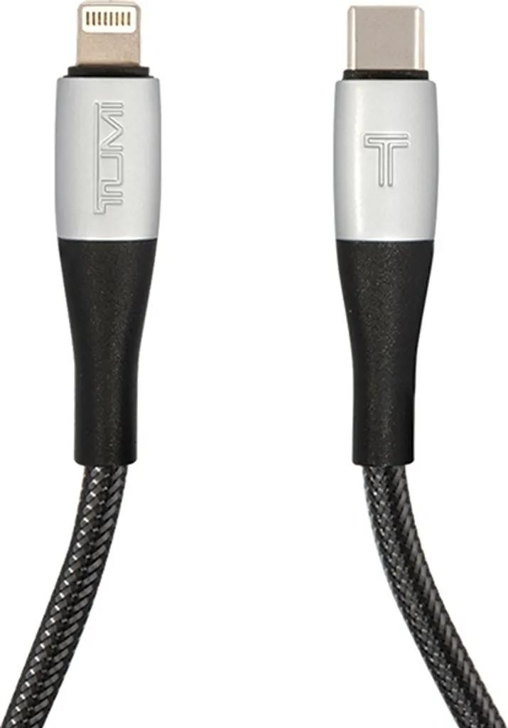 Câble USB-C vers Lightning 1.5M Tumi Noir pour Charge Rapide iPad