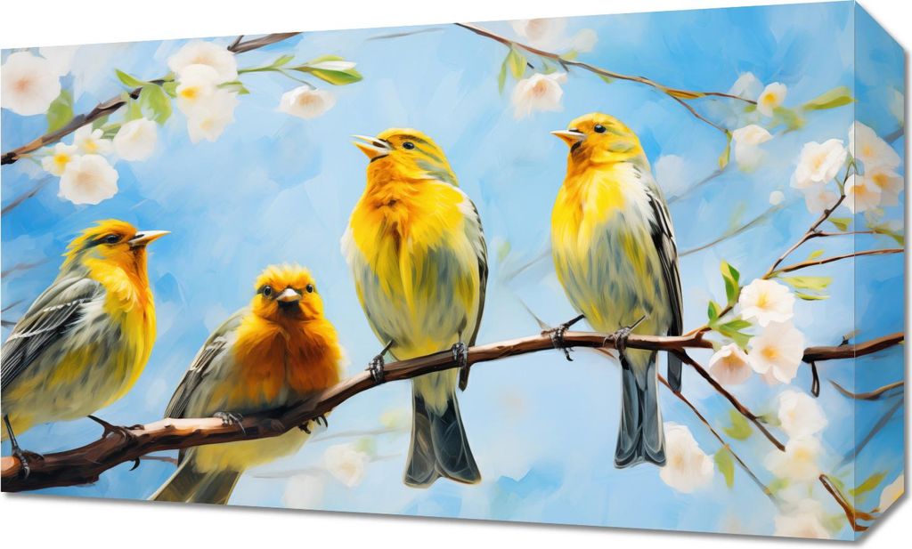 Bild 50x30cm Frühlingspfiff