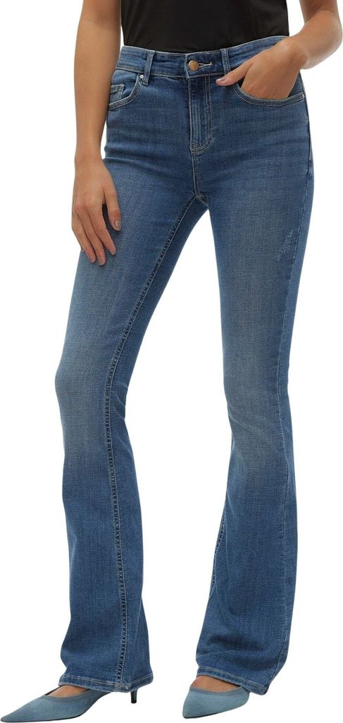 Vero Moda Flash Mid Rise Flared Jeans Damen