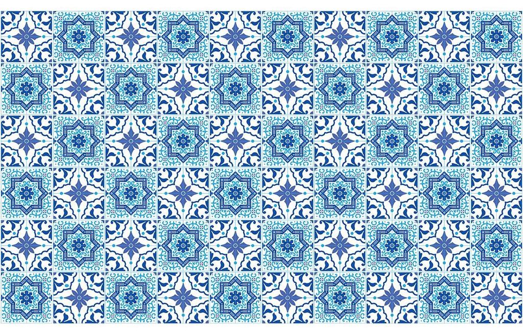 Selbstklebende Fliesenaufkleber für Küche und Bad – 60 Azulejos Inalia Fliesenaufkleber – 60 Aufkleber 15 x 15 cm