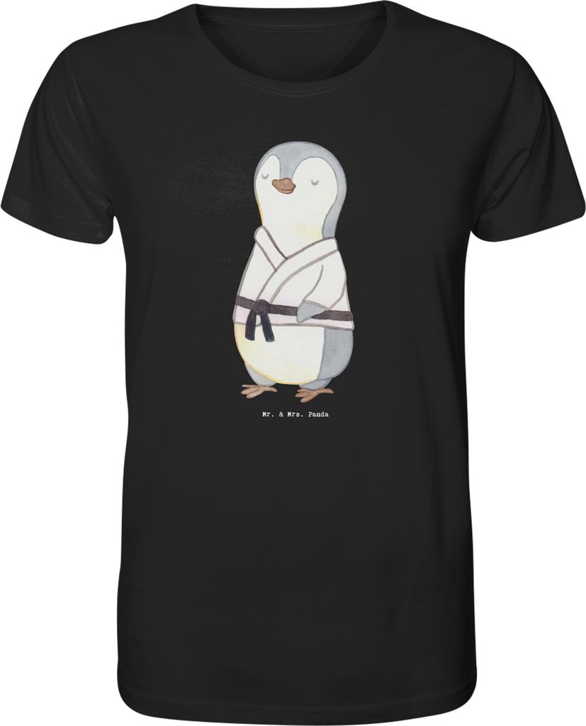Mr. & Mrs. Panda Tshirt Pinguin Karate Größe XL - Schwarz - Geschenk, Verein, T-Shirt, Selbstverteidigung, Herren-T-Shirt, Shirt, Kampfsportart, ...
