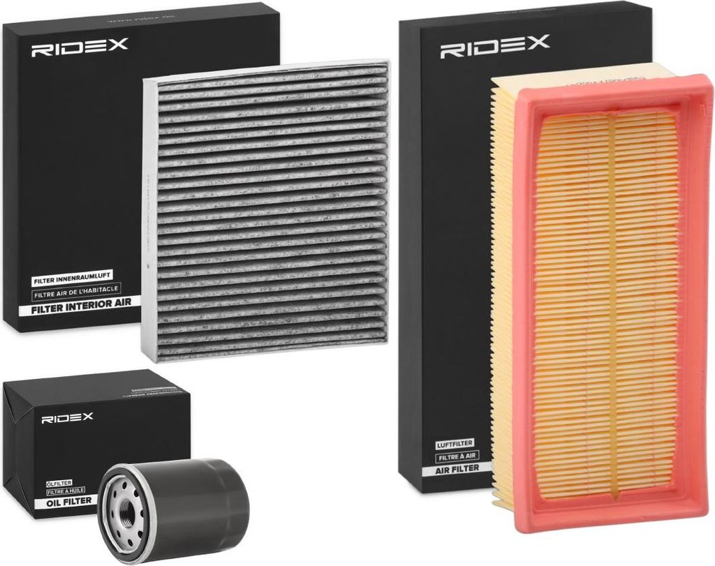 RIDEX Filterset Inspektionspaket Filtersatz für MITSUBISHI COLT VI (Z3A, Z2A) für SMART FORFOUR (454)