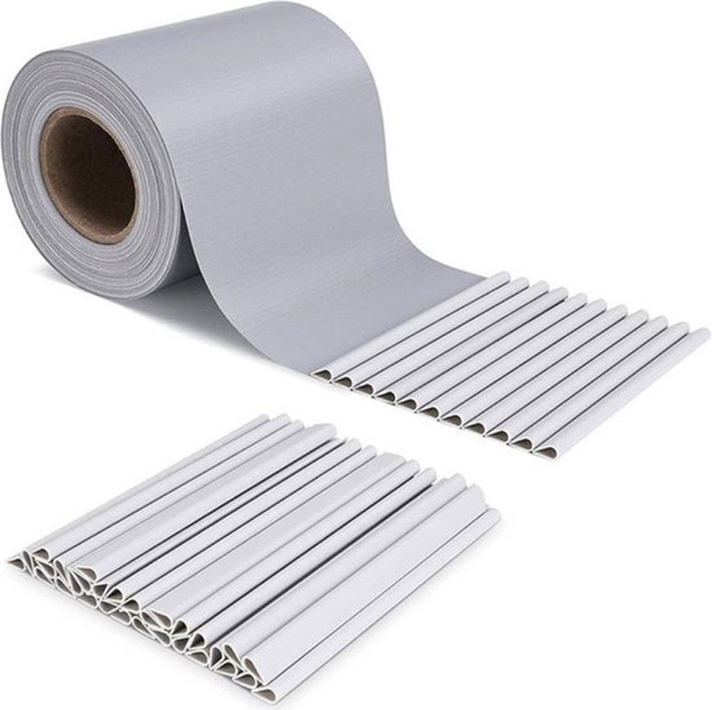 Bolt Edge Sichtschutzstreifen - Windschutznetz - PVC Sichtschutz - Grau - 35 Meter