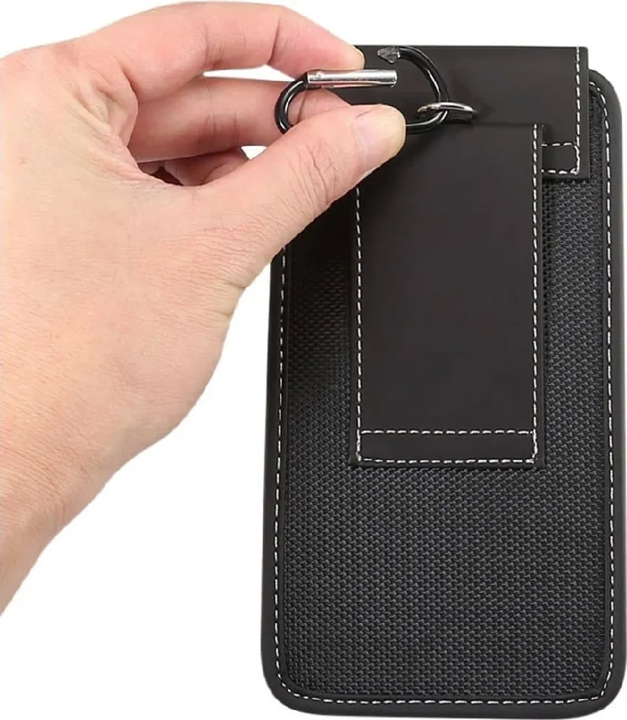 Custodia A Cintura Universale In Nylon Per Telefono – Clip Metallica Orientabile, Tasche Per Penna – Per IPhone, Xiaomi, Wiko E Altri - 2