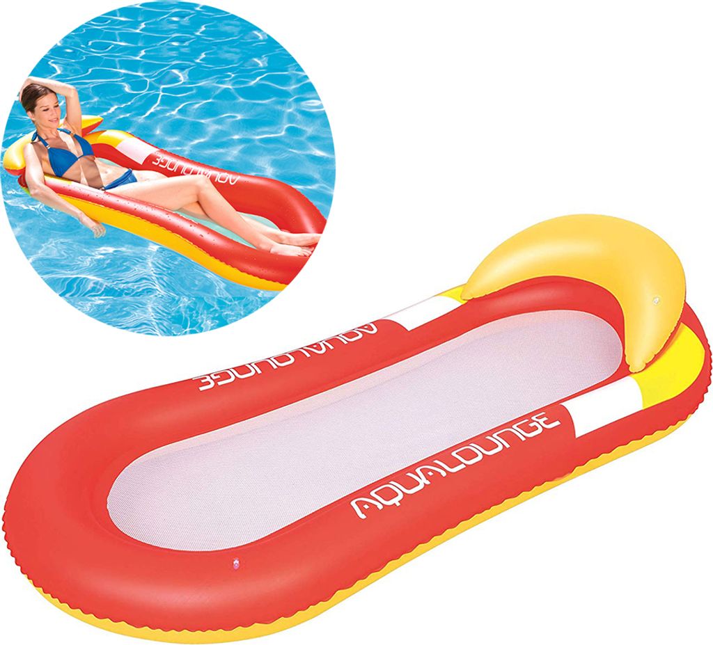 Pool Float aufblasbares Pool Spielzeug Schwimmbett aufblasbare Matratze Erwachsene Pool Party Pool Schwimmer Stuhl Bojen Rot