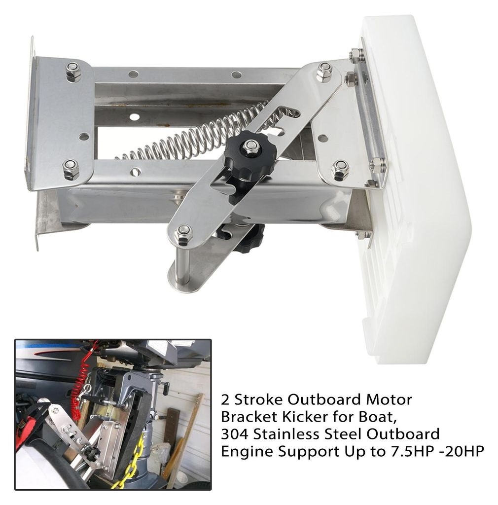 2 -Takt -Außenbordmotor -Kicker für Boot, 304 Edelstahlmotorenhalterung mit bis zu 7,5 PS -20 PS