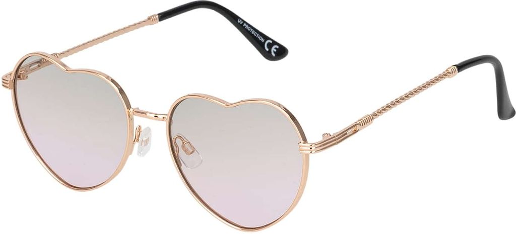 Damen Sonnenbrille Herz Form Designer 80er Modern Urlaub Sommer Strand 30497 Grün-Rosa