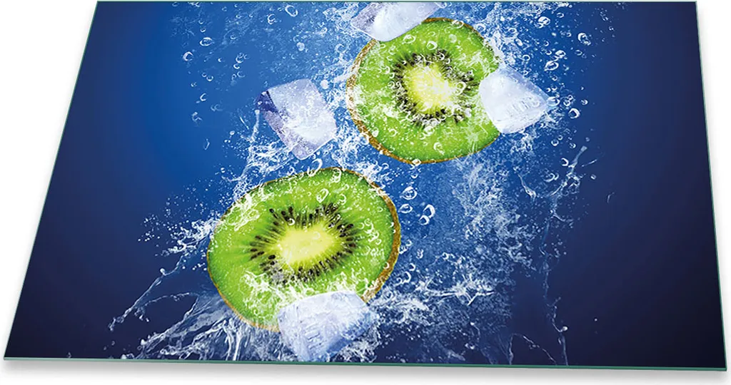 Piastra Coprifornelli in Vetro 80x52 Frutta Blu | Protezione Ceramica