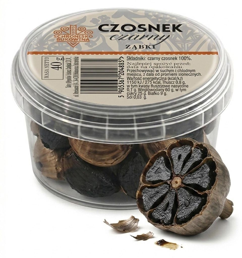 Gousses d'ail noir fermenté, 40 g Image du produit 