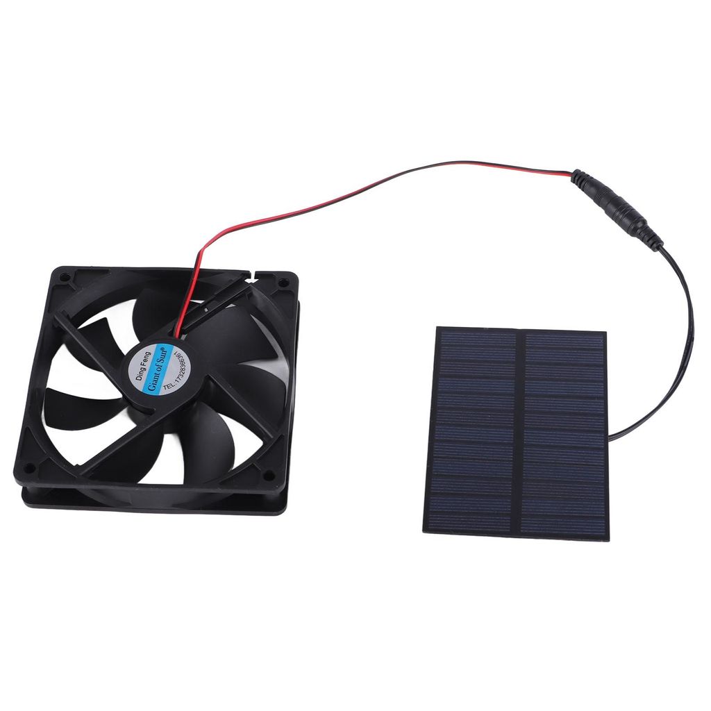 Professionelles Solar-Abluftventilator-Set mit Solarpanel Produktbild 