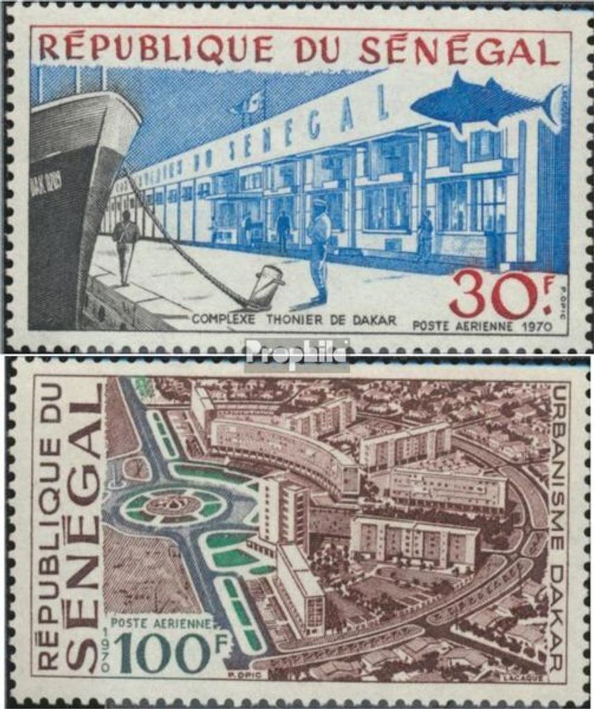 Briefmarken Senegal 1970 Mi 432-433 (kompl.Ausg.) postfrisch Entwicklung von Dakar