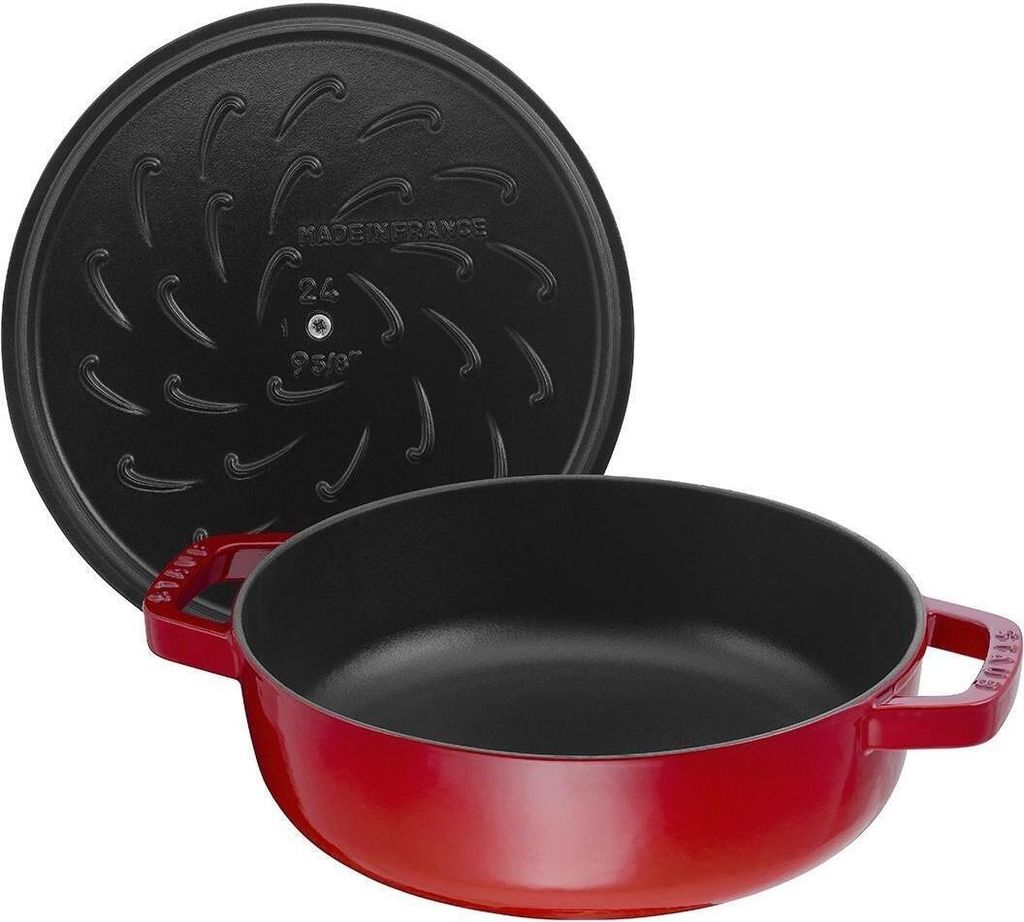 Staub Guss Bräter, rund Kirschrot 28 cm Produktbild 5