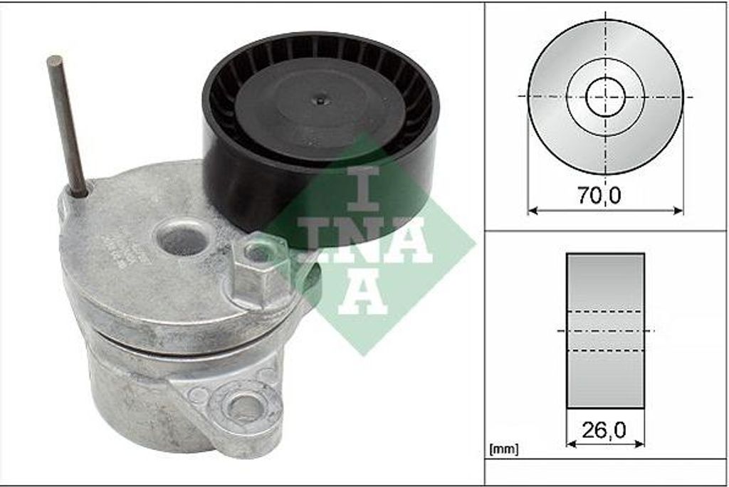 INA 534 0649 10 Riemenspanner, Keilrippenriemen OE 1616897380 kompatibel mit Jumper, Boxer