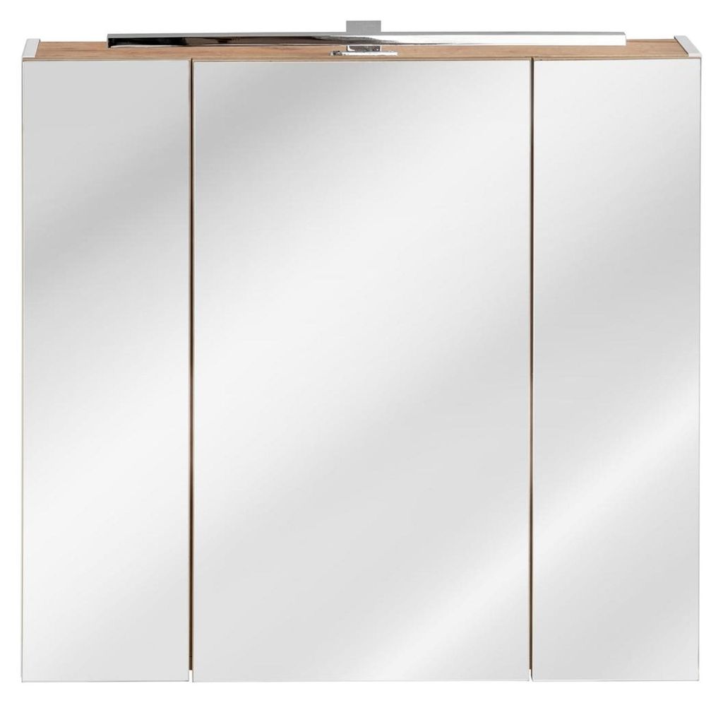Spiegelschrank Wandschrank Badezimmerschrank mit Spiegel 80 cm LED Beleuchtung