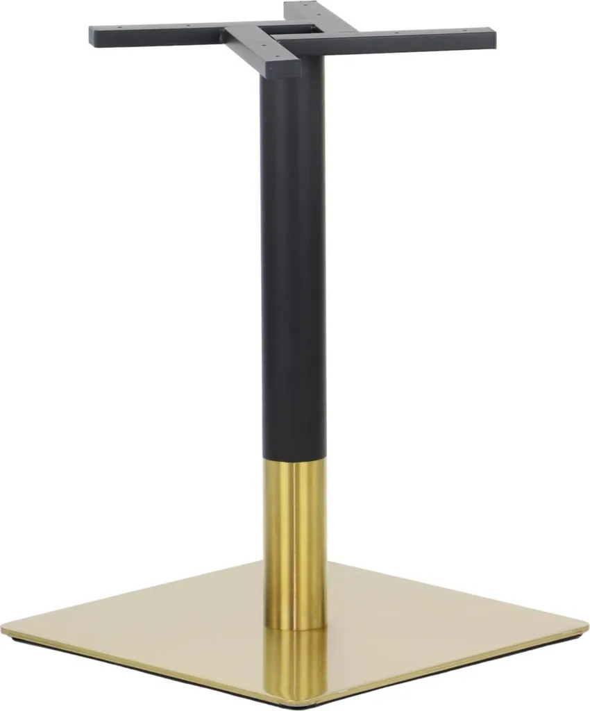 Base per tavolo in acciaio inox SH-3002-6/GB, per ufficio, hotel, ristorante, dimensioni 50x50x72 cm, acciaio inox color oro