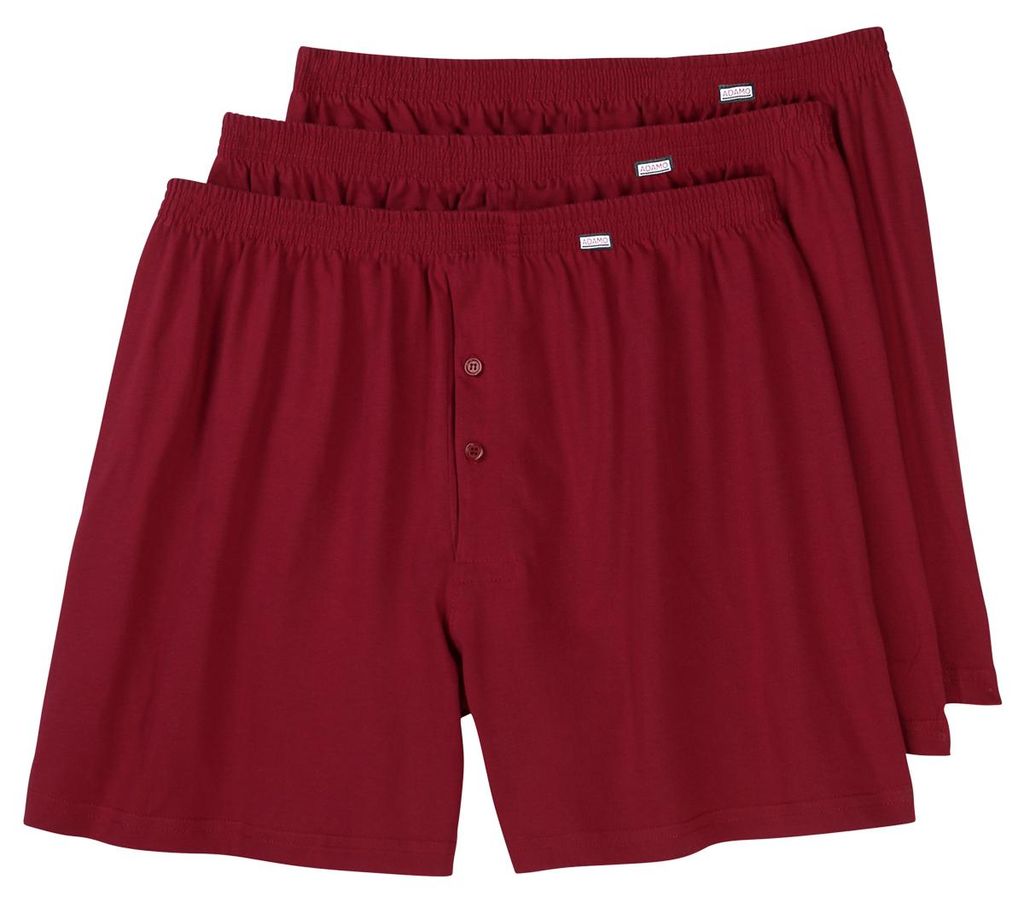 Adamo 3er-Pack Boxershorts dunkelrot Übergröße Produktbild 