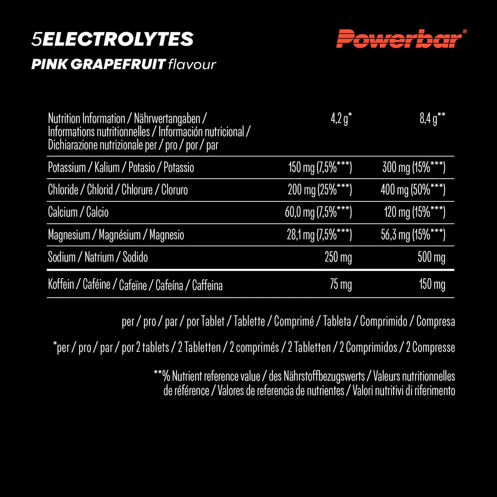 Powerbar 5 Electrolytes Pink Grapefruit 120 comprimés effervescents - 5