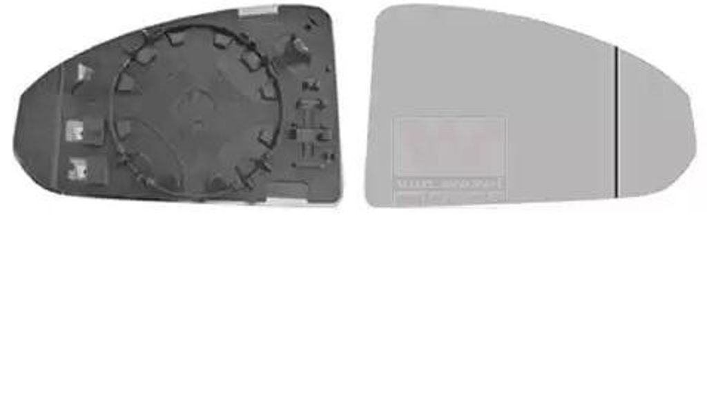 VAN WEZEL Spiegelglas Außenspiegel Rechts für AUDI TT Coupe (FV3, FVP) Asphärisch Unbeheizt 0387838