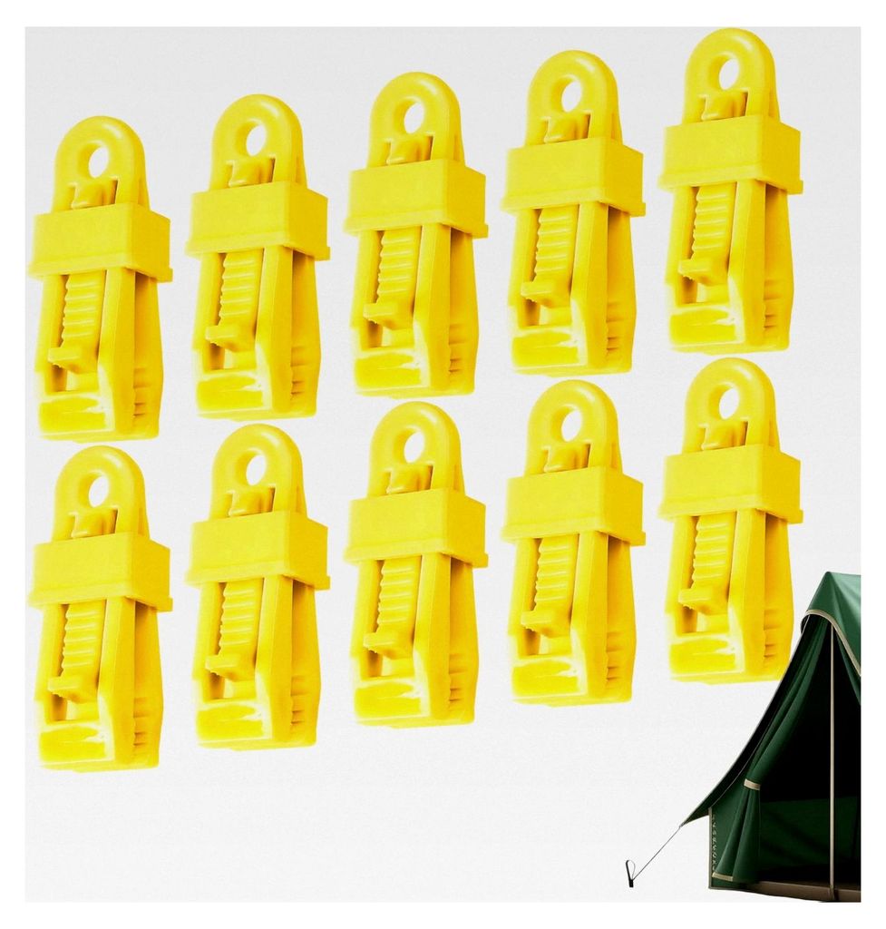 Set mit 10 Planenklammern – stabil, mit rutschfesten Haken, für Planen und Befestigungszubehör | Set für Markisen, Poolabdeckungen, Zelte, Mos...