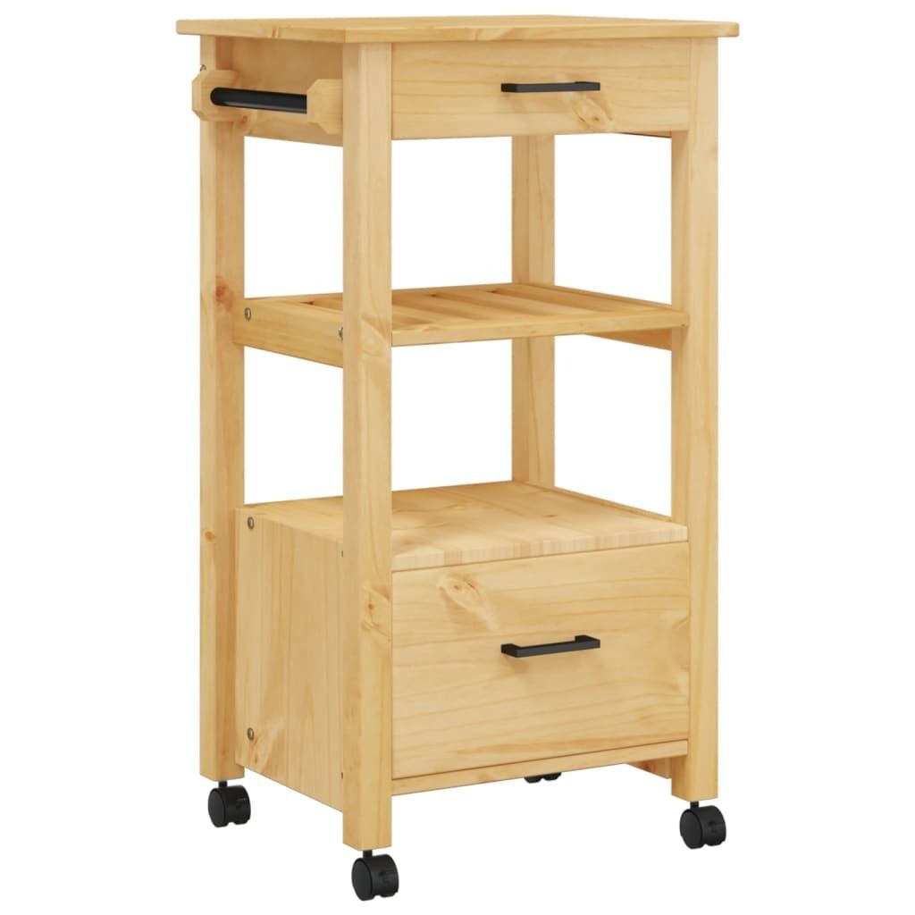 Carrello da cucina MONZA 48x40x90 cm in legno massiccio di Immagine del prodotto 