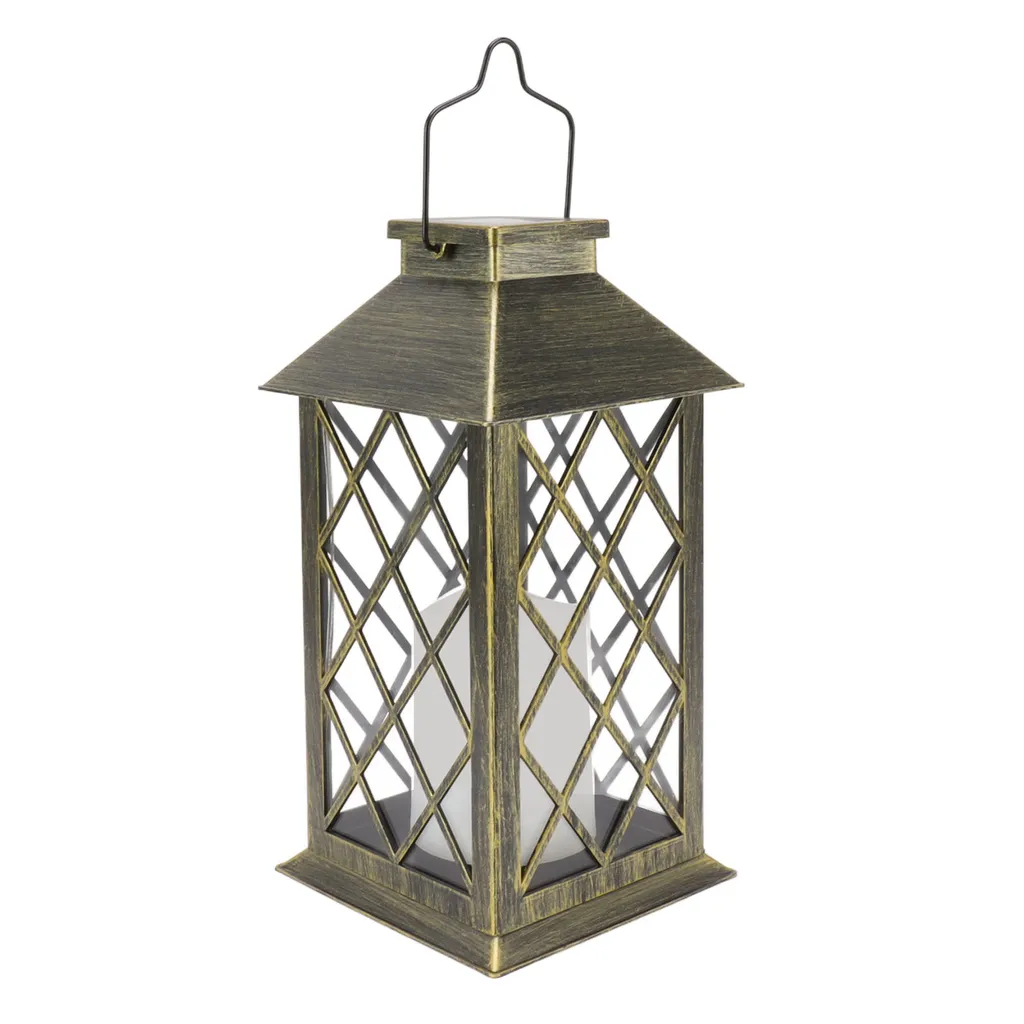 Lanterne de jardin en bronze robuste pour éclairage extérieur stable - 3