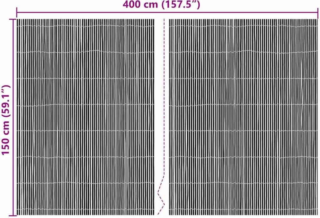 Clôture Bambou Naturel 4m vidaXL - Finissez-en avec le Vis-à-Vis
