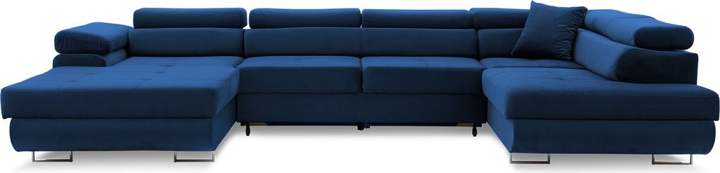 Ecksofa Rigatto II PRO mit verstellbaren Kopfstützen! Modernes Ecksofa mit Schlaffunktion und Bettkasten. KRONOS 09 RECHTS