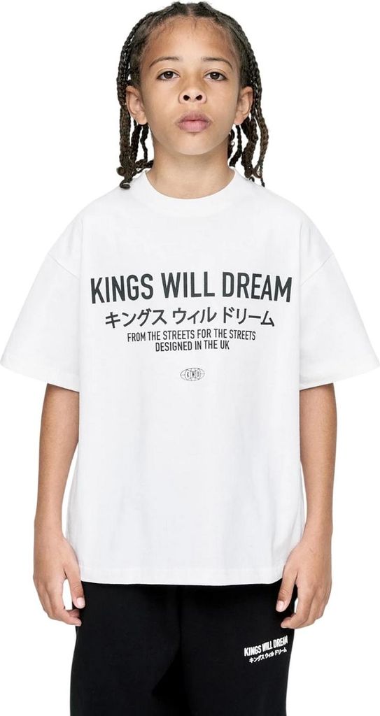 Kings Will Dream - "Studio Stacked" T-Shirt für Jungen BG2225 (146-152) (Weiß)