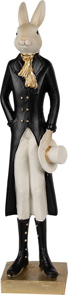 Clayre & Eef Figúrka králika 34 cm béžová čierna Polyresin Obrázok produktu 