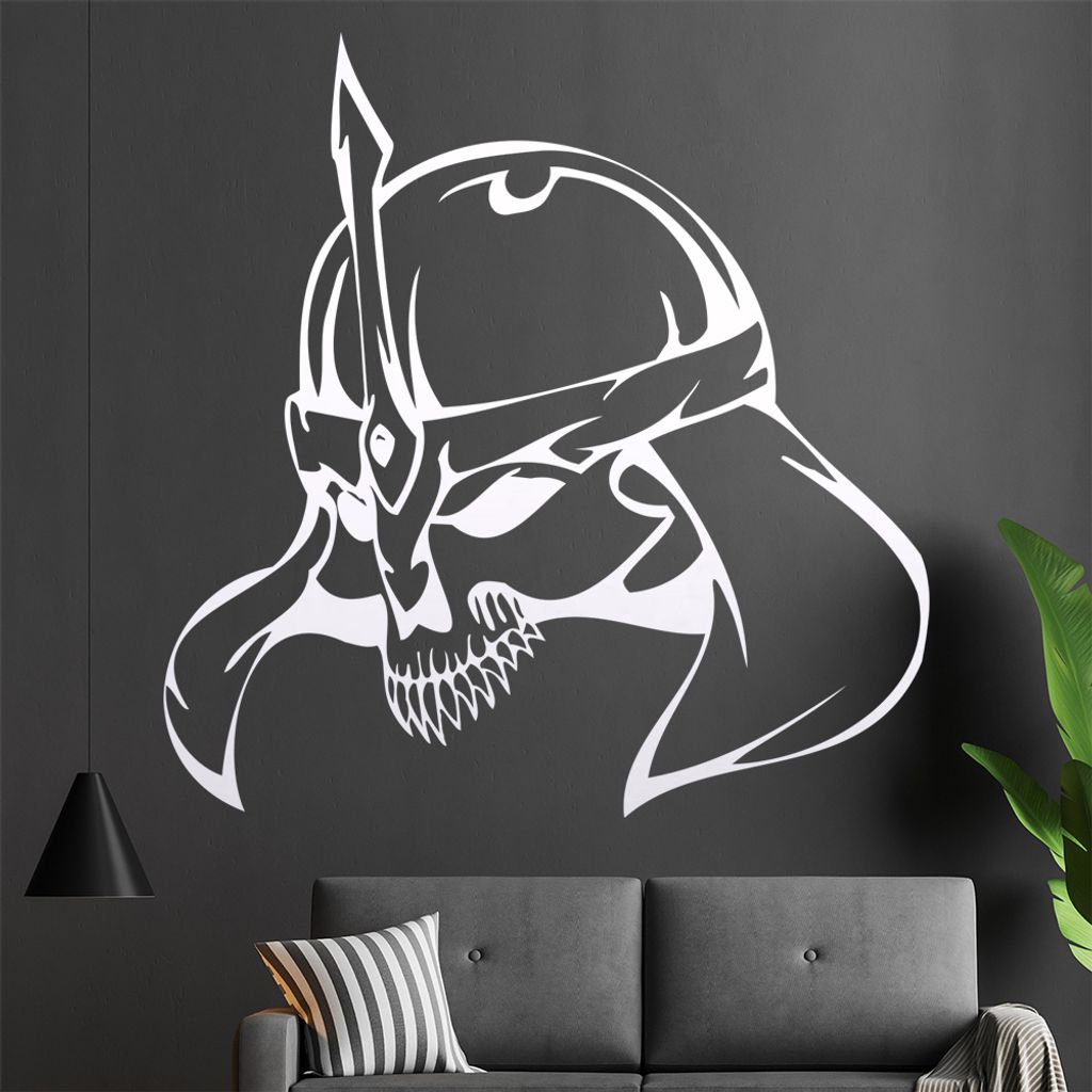 Wüsten Schädel Wandtattoo in 6 Größen - Wandaufkleber Wall Sticker - Dekoration, Küche, Wohnzimmer, Schlafzimmer, Badezimmer
