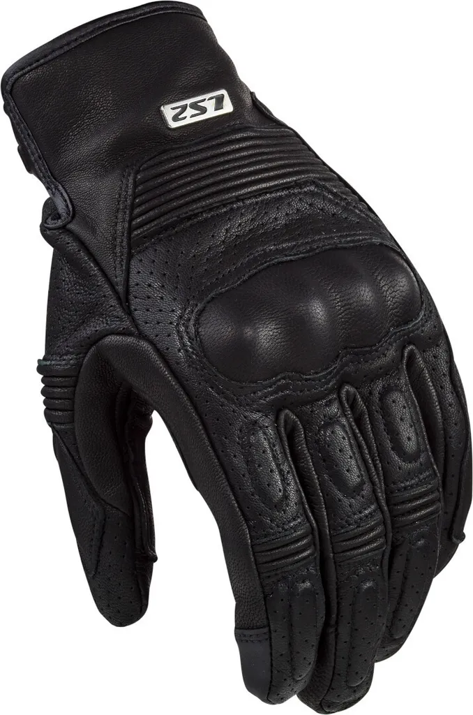 Gants de moto en cuir LS2 Duster Noir taille S pour motards urbains
