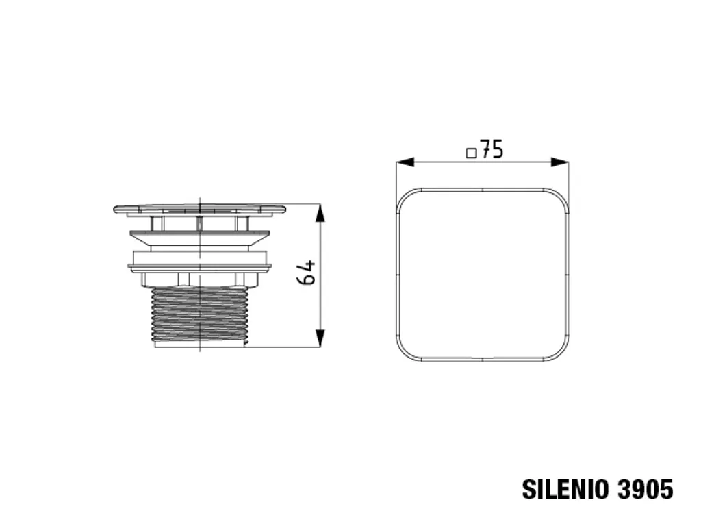 KALDEWEI Robinet de vidange permanent 3905 émaillé - Réf 905900000001