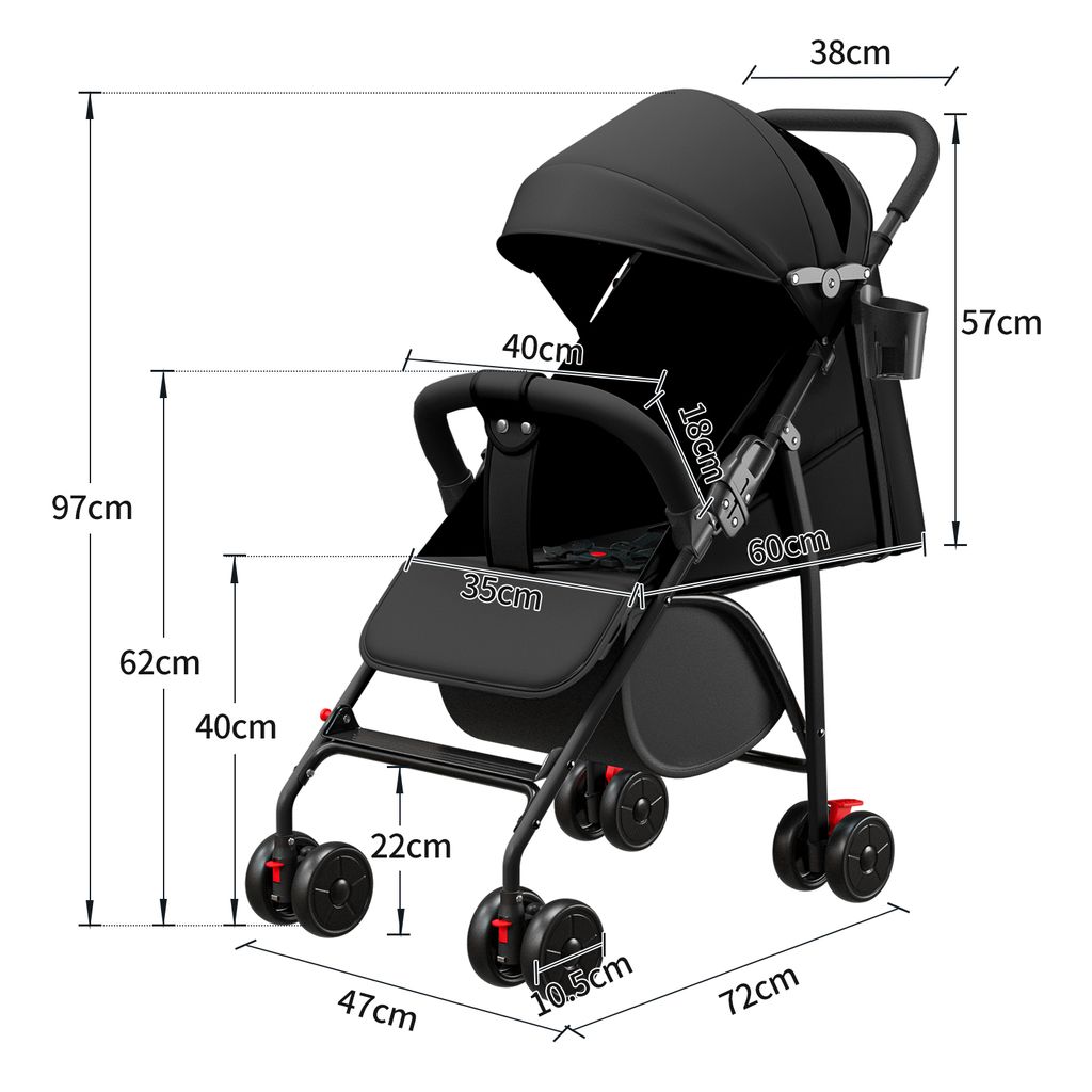 Kinderwagen Buggy Kinderbuggy klappbar Liegebuggy Produktbild 6