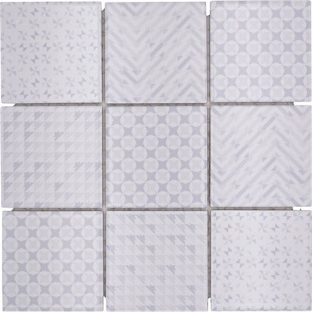 Keramikmosaik Geo white 30x30 cm