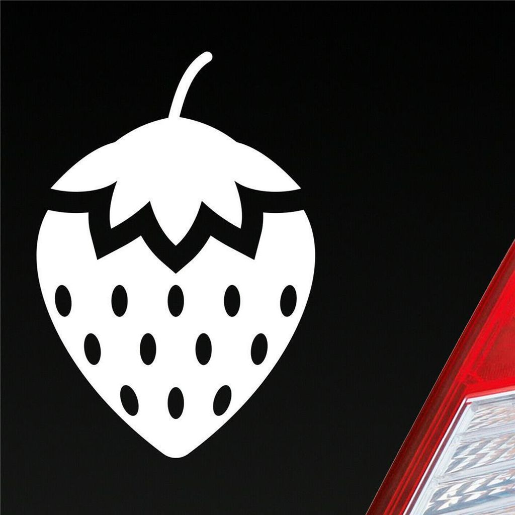 Auto Aufkleber Erdbeere Frucht Beere dominant sm Devot Domina 9,5x14 cm Weiss Matt Sticker Heckscheibenaufkleber