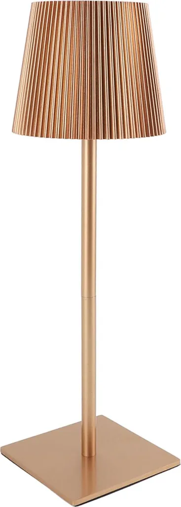 Lampe de table LED sans fil 3600mAh rechargeable dorée pour restaurant