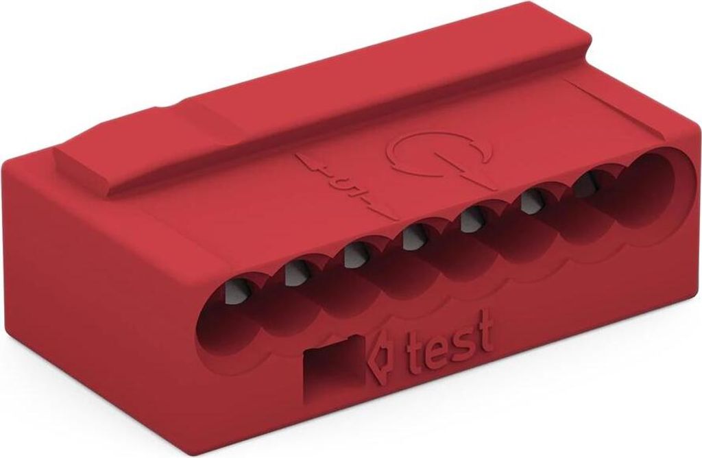 Wago MICRO Verbindungsklemme 8-polig max. 0,8 mm², rot, Packung mit 50 Stk.