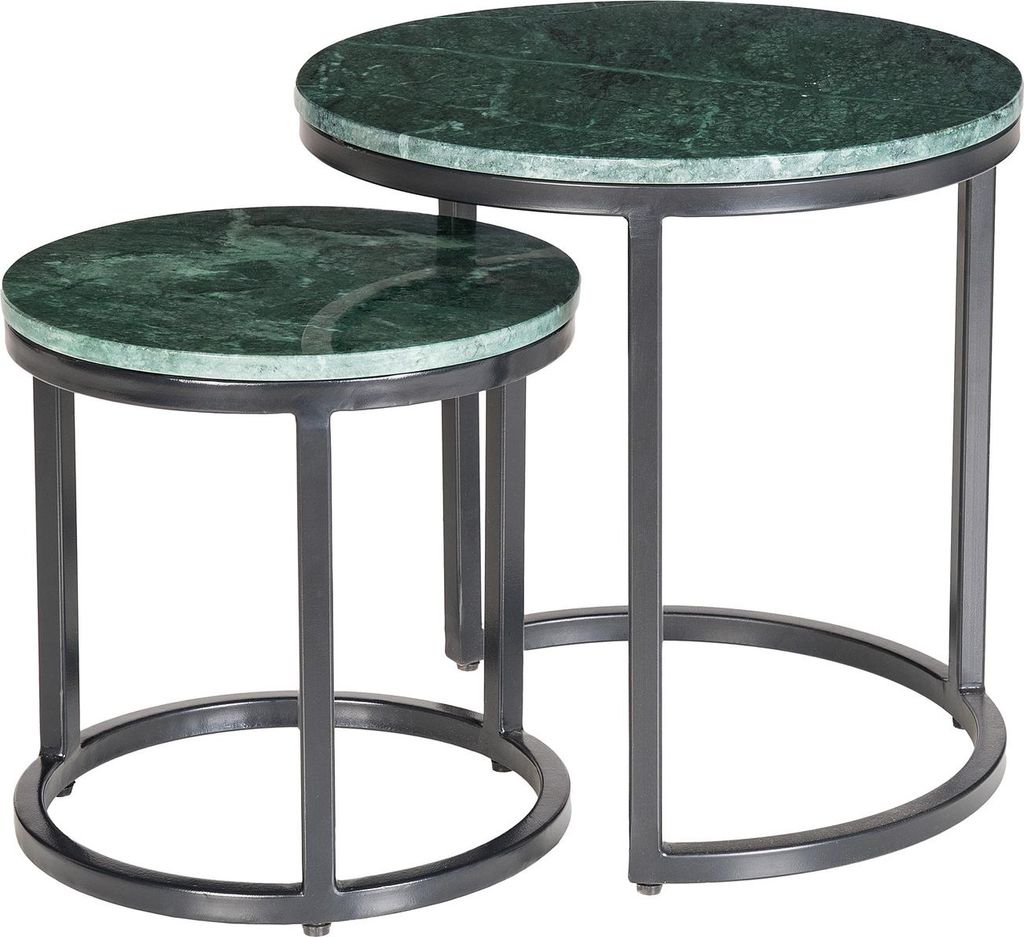home24 Couchtisch-Set - 2-teilig - Marmor