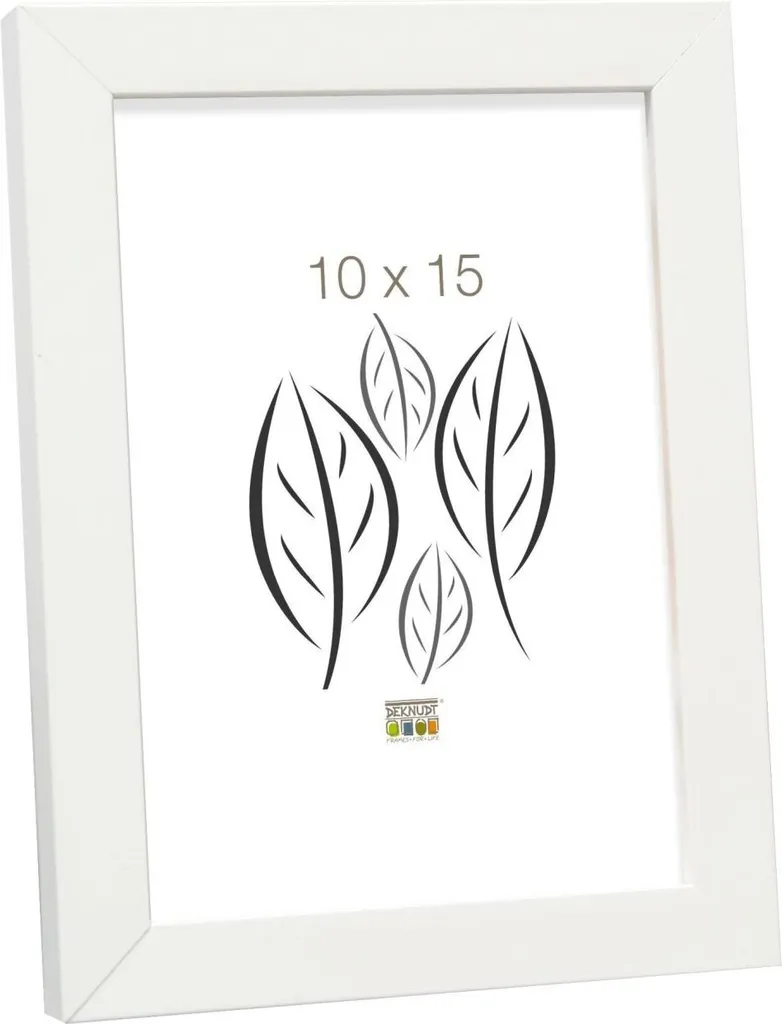 Cadre photo blanc S43AK1 en bois véritable 18x24 cm style épuré