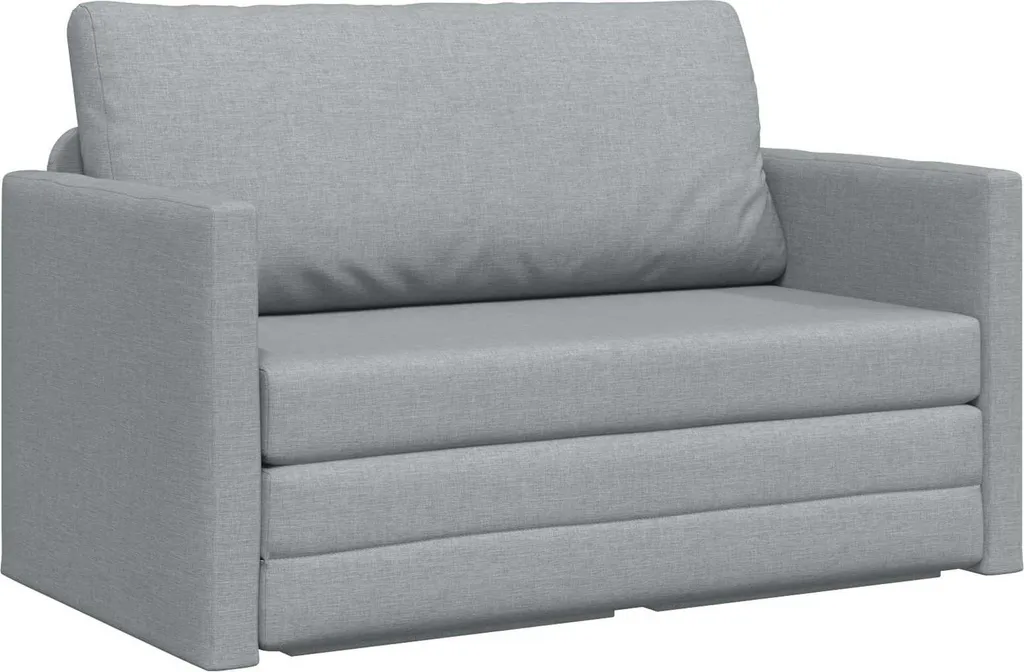 Lit d'appoint pliant 110 cm en tissu gris pour studio et chambre d'amis