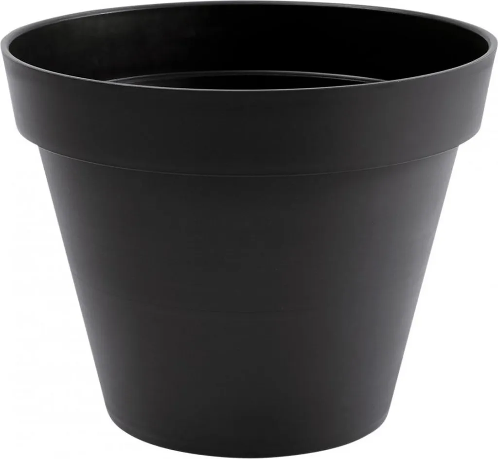 Pot Toscane Anthracite D60 Eda - Grand Pot de Fleurs Rond Extérieur