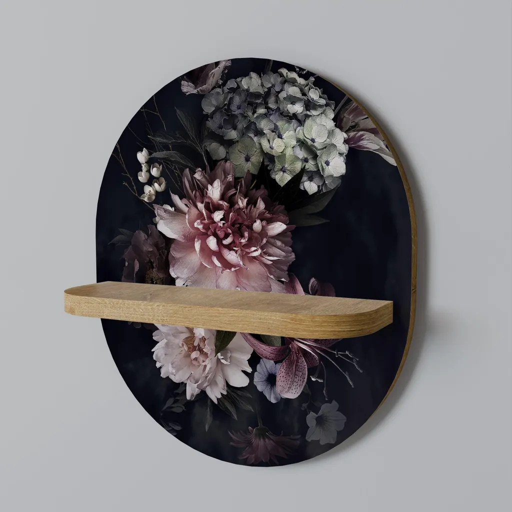 Étagère ovale Pure Blossom : Idéale pour exposer vos plantes et cadres