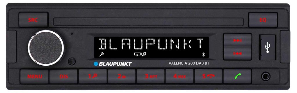 Autoradio Blaupunkt Valencia 200 DAB BT, formato 1-DIN, con Immagine del prodotto 