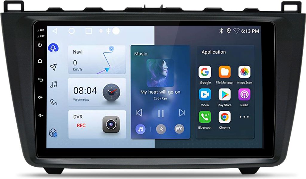 android13 Carplay Andriod Auto 8kern 6+128G Für Mazda 6 GH 2007-2012 Autoradio GPSnavi BT Android auto SWC DAB+ wifi 4GSIM