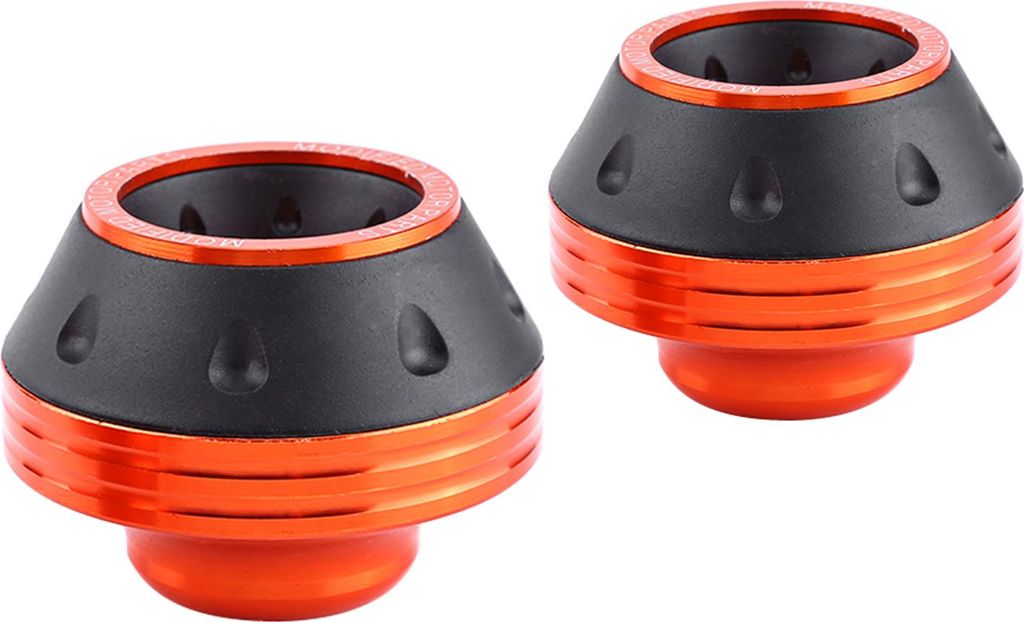 CNC Aluminium Vorderradgabel Rahmenschieber Motorrad Sturzschutz Roller Moped Orange