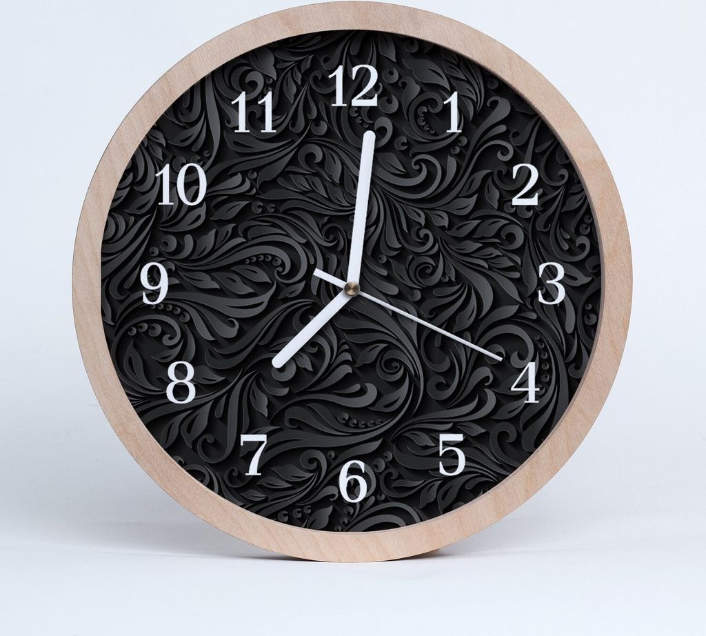 Holzuhr 30fi cm wanduhr - Muster Kunst