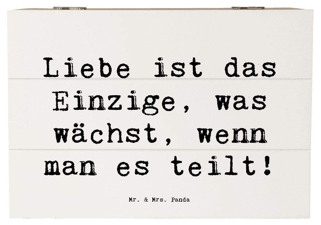 Mr. & Mrs. Panda Box Spruch Eheversprechen Liebe Teilen 22 x 15 cm - Weiß - Geschenk, Schatzkiste, Heirat, Geschenke, Einzige, Dekoration, schatzt...