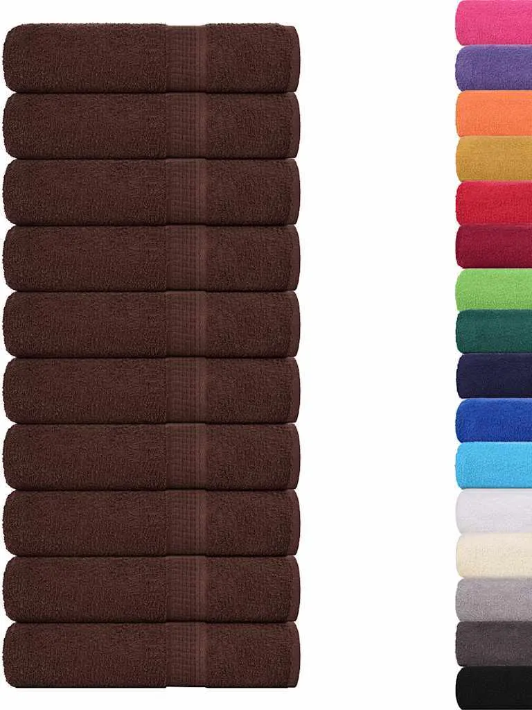 vidaXL Asciugamani da doccia 10 pz. Marrone FROGN 70x140 cm 100 % cotone