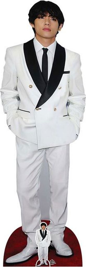Bangtan Boys BTS Pappaufsteller V  White Jacket  Kim Productafbeelding 